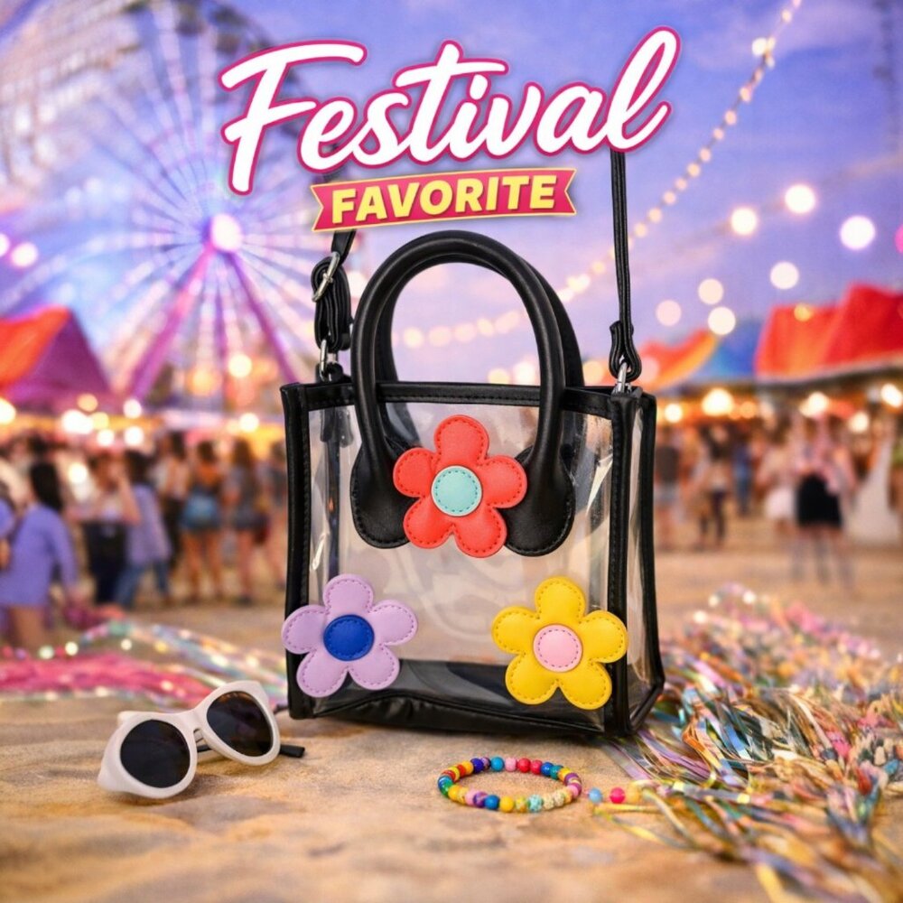 🌼 Clear Floral Mini Crossbody | Festival Bag | Stadium Approved | Spring Flair